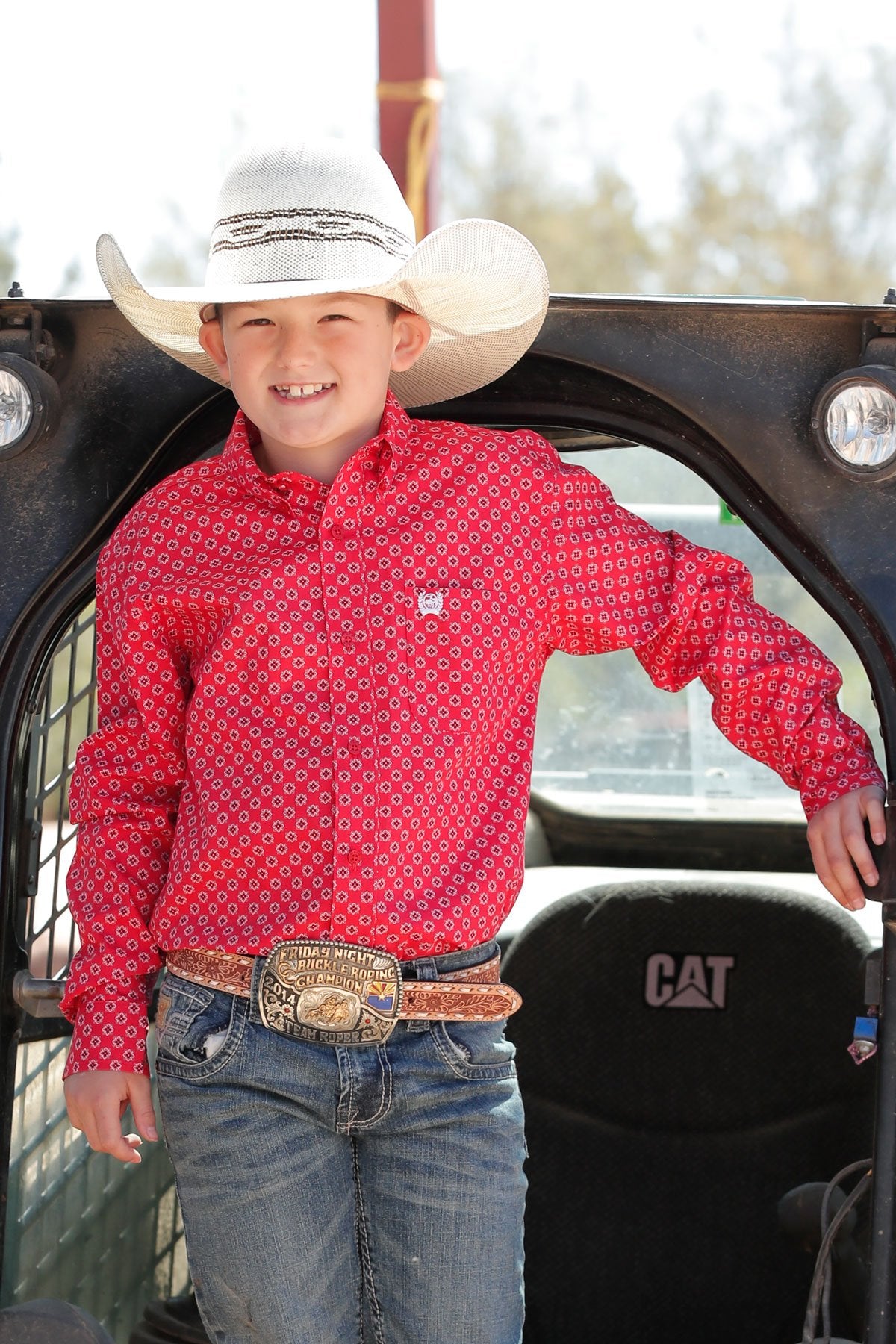 Cinch Flame Boys Western Button Up