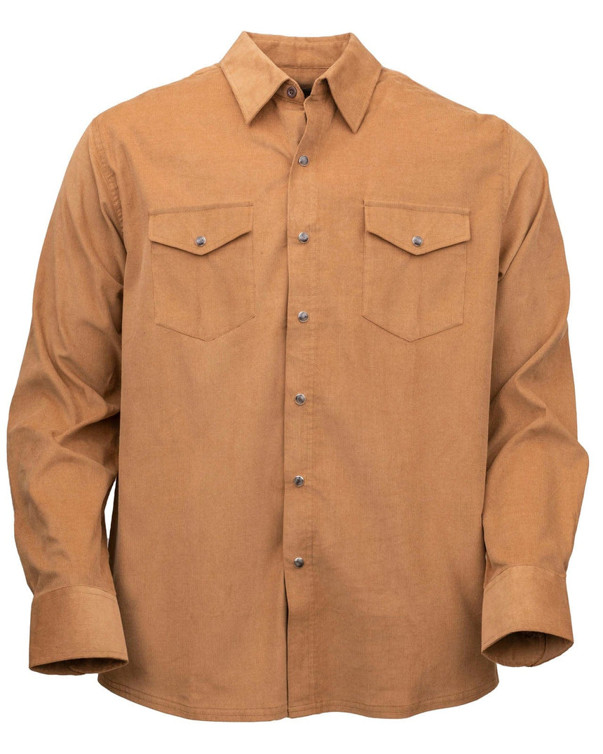 Bryce Khaki Corduroy Men's Shirt