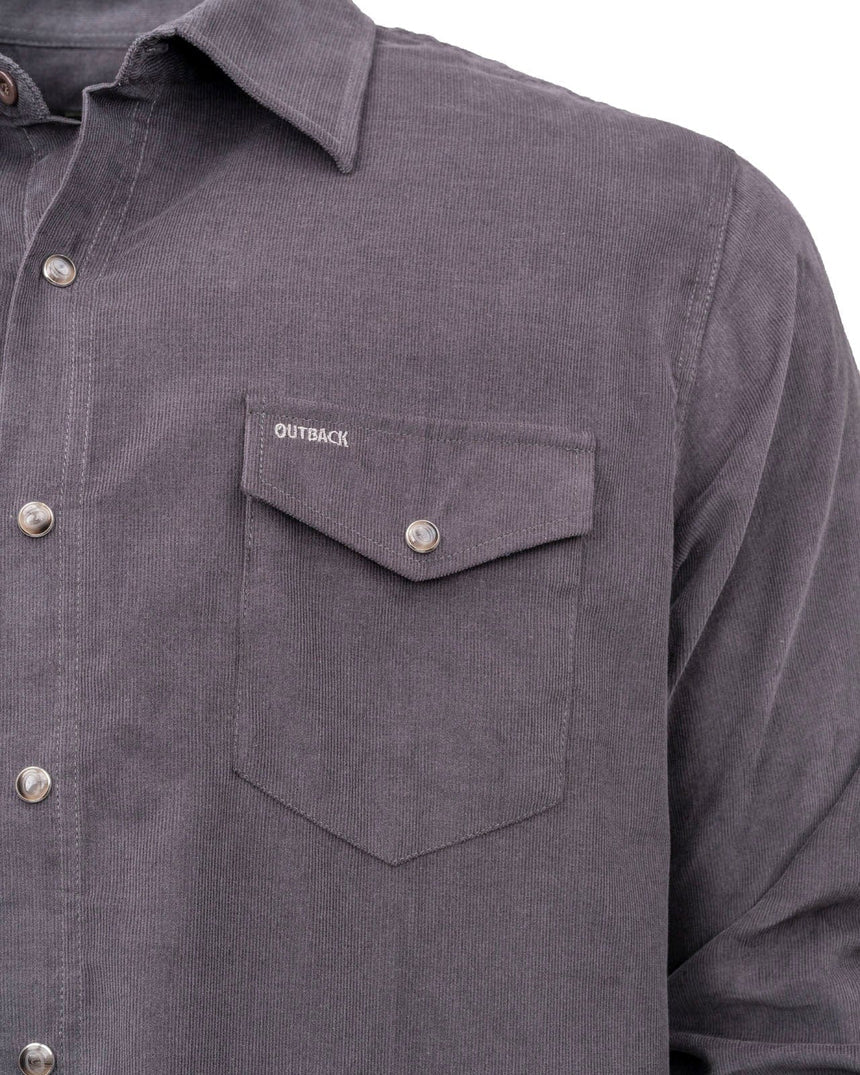 Bryce Charcoal Corduroy Men's Shirt