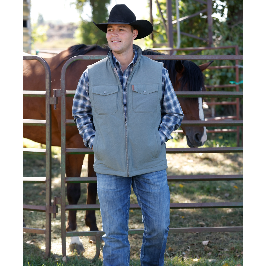 Cinch Quilted Vest Sage