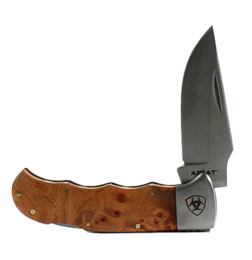 Ariat Knife Zig Zag Logo Wooden Handle
