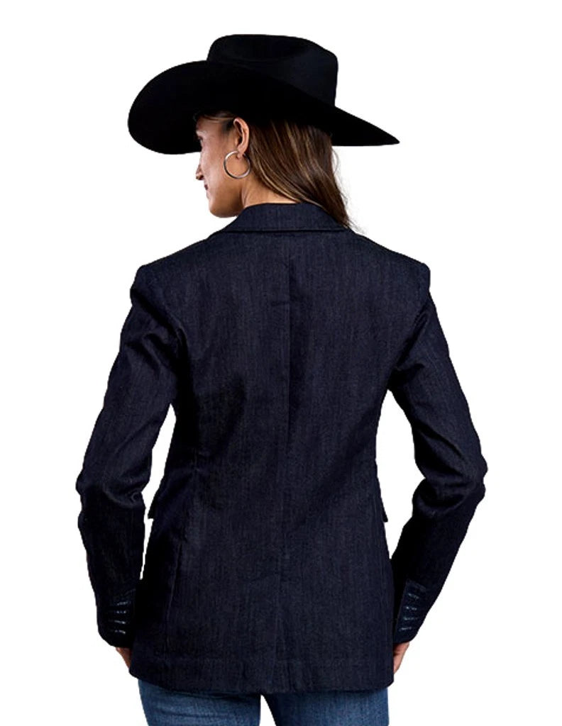 Stetson Western Jacket Womens Denim Blazer Blue
