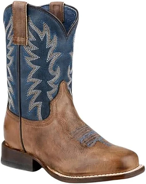 Bart Burnish Brown Leather Vamp Kid boots