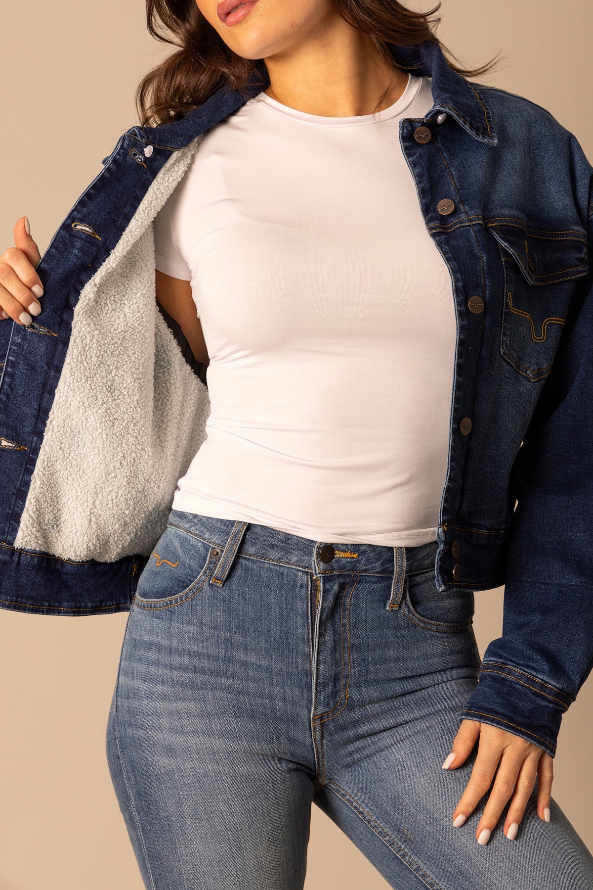 Kimes Leela Denim Sherpa Jacket
