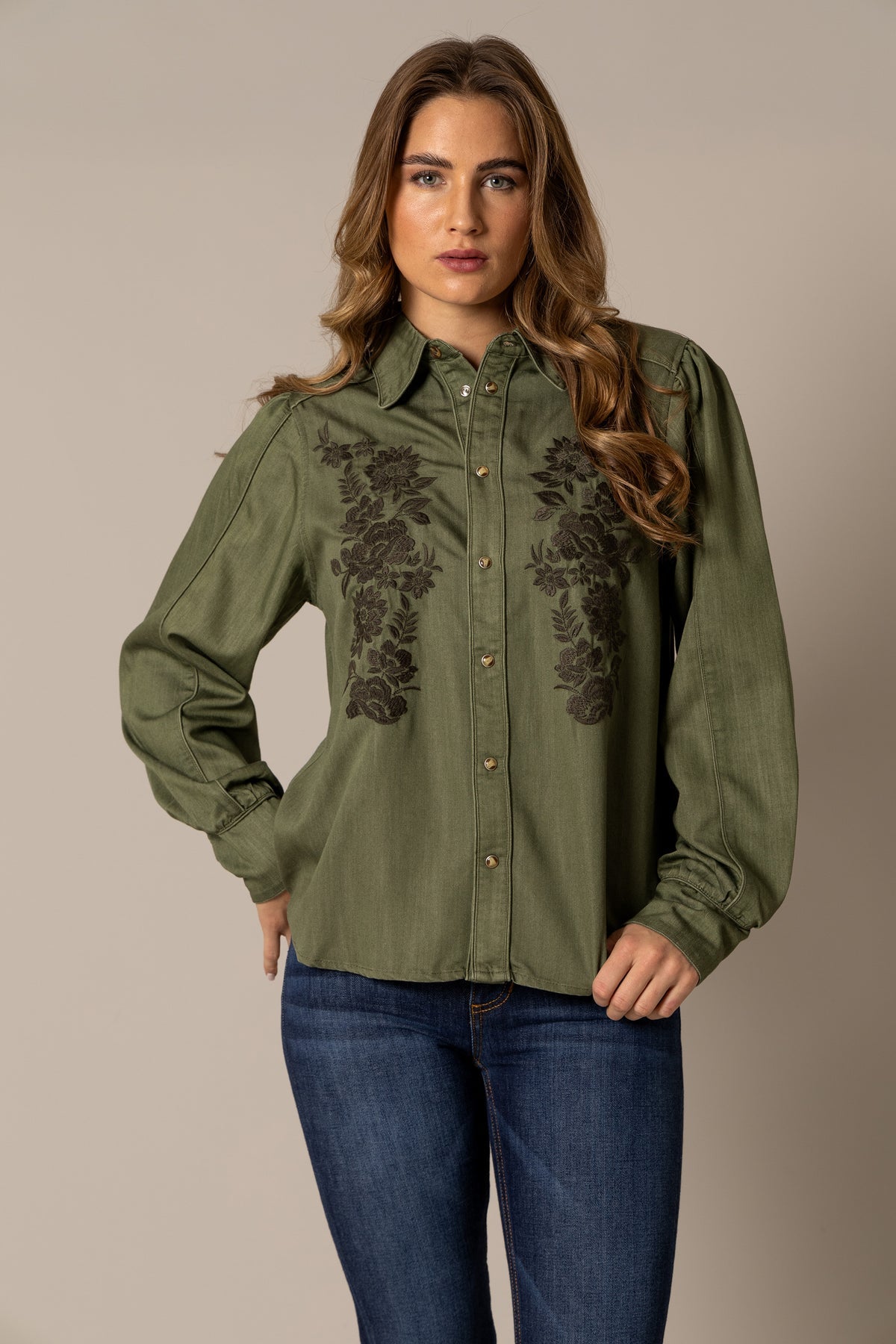 Kimes Mae Olive Blouse