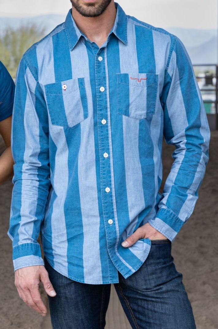 Final Sale ✨ Kimes Travis Dress Shirt Indigo Men's