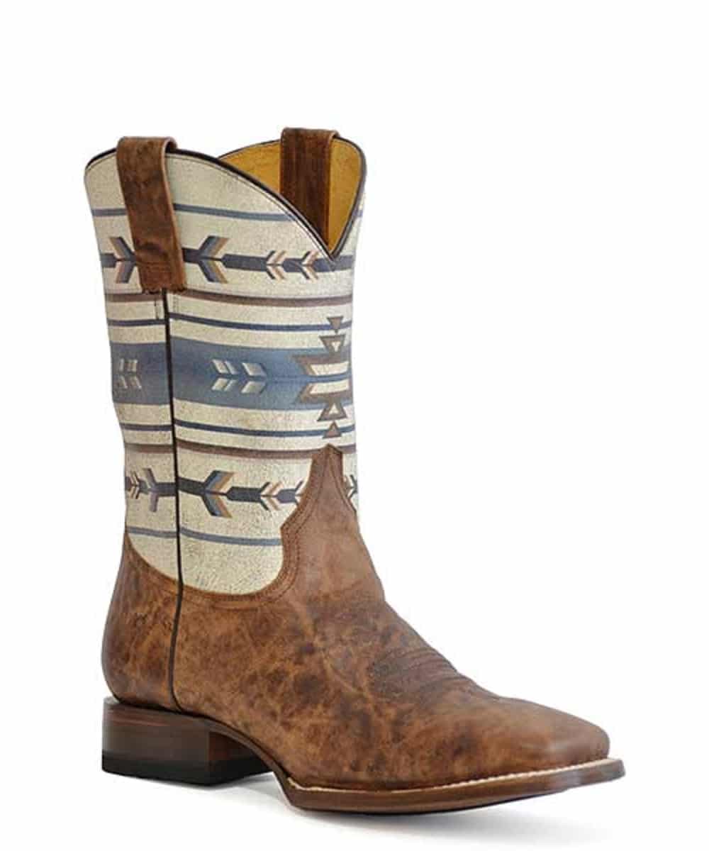 Roper Men's Tan Square Toe Western Boots