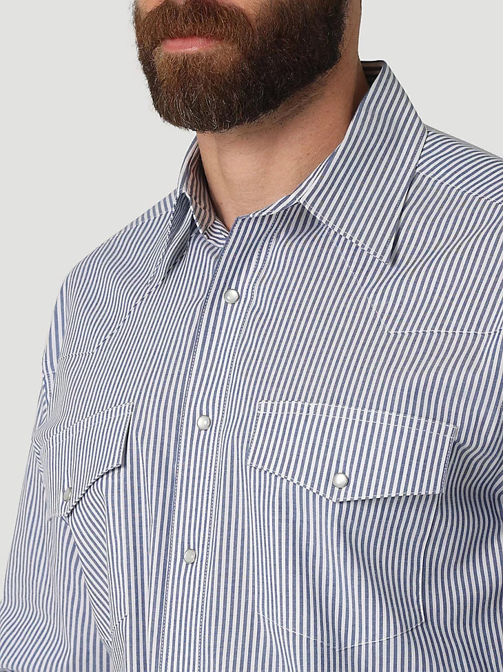 Wrangler Classic Inlet Stripe Snap Men's Western Shirt