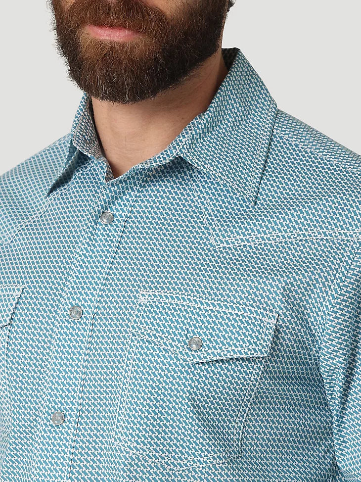 Final Sale ✨ Blue Zag Wrangler 20X Competition Snap Men's Western Shirt