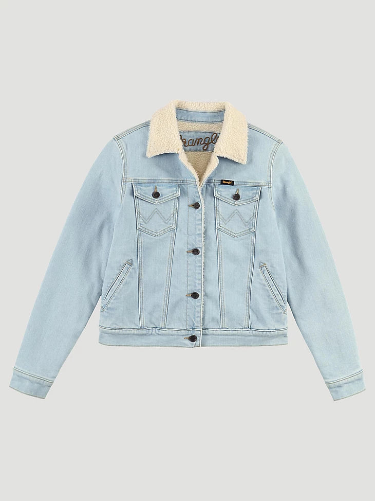 Final Sale ✨ Wrangler Sugarland Sherpa Bleach Denim Jacket