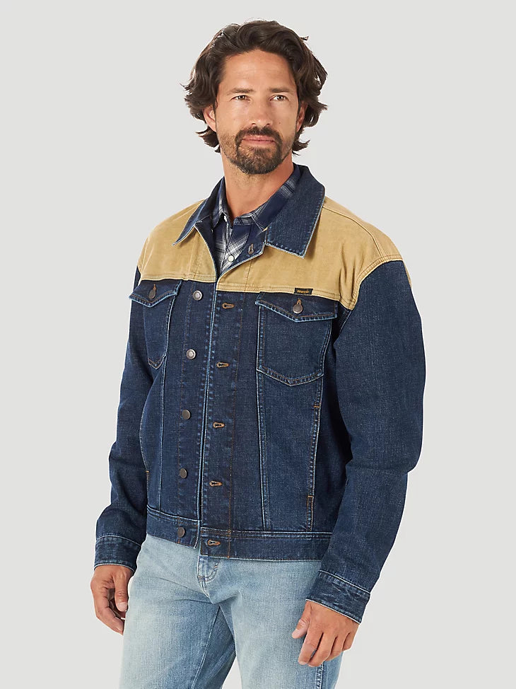 Wrangler Retro Men s Corduroy Yoke Unlined Denim Jacket