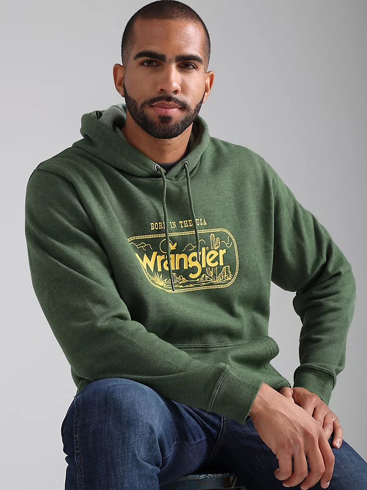Sale ✨Wrangler Born in USA Hoodie Green