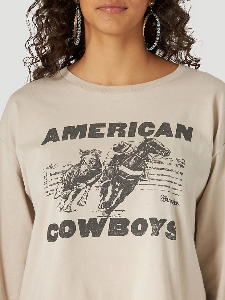 Cowboys Wrangler Retro Crop Women's T-Shirt