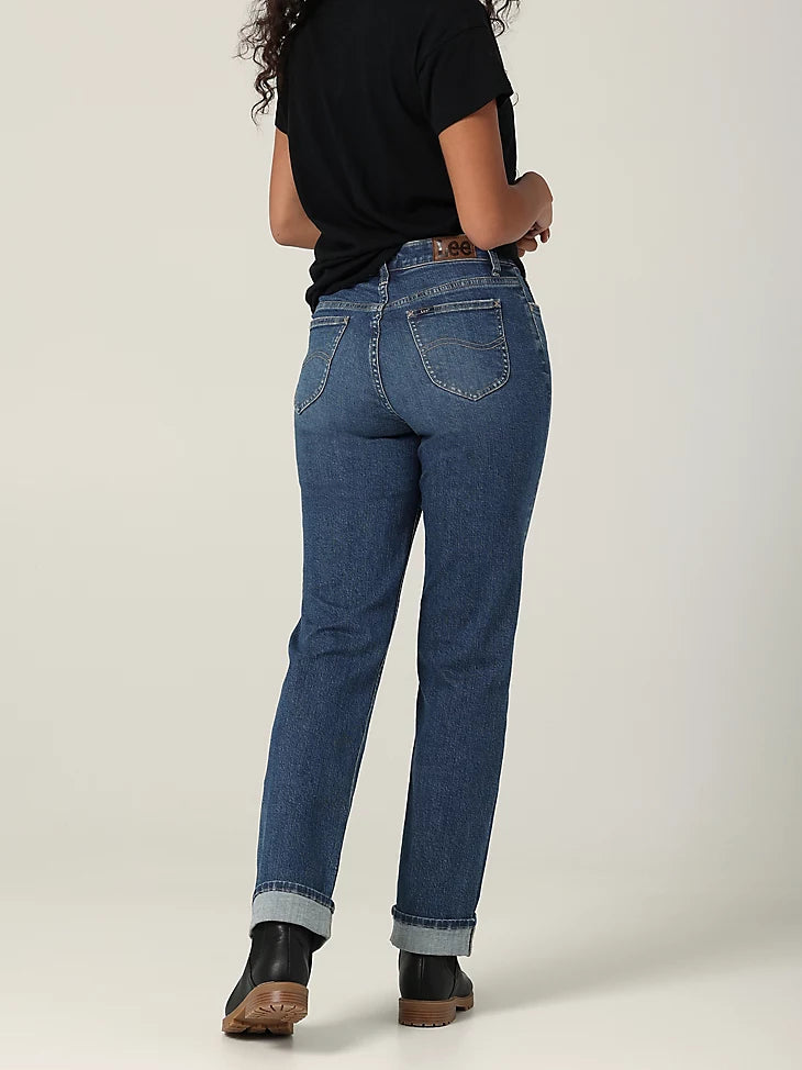 Final Sale✨Lee Vintage Distressed Cropped Mid Wash Boyfriend Jean