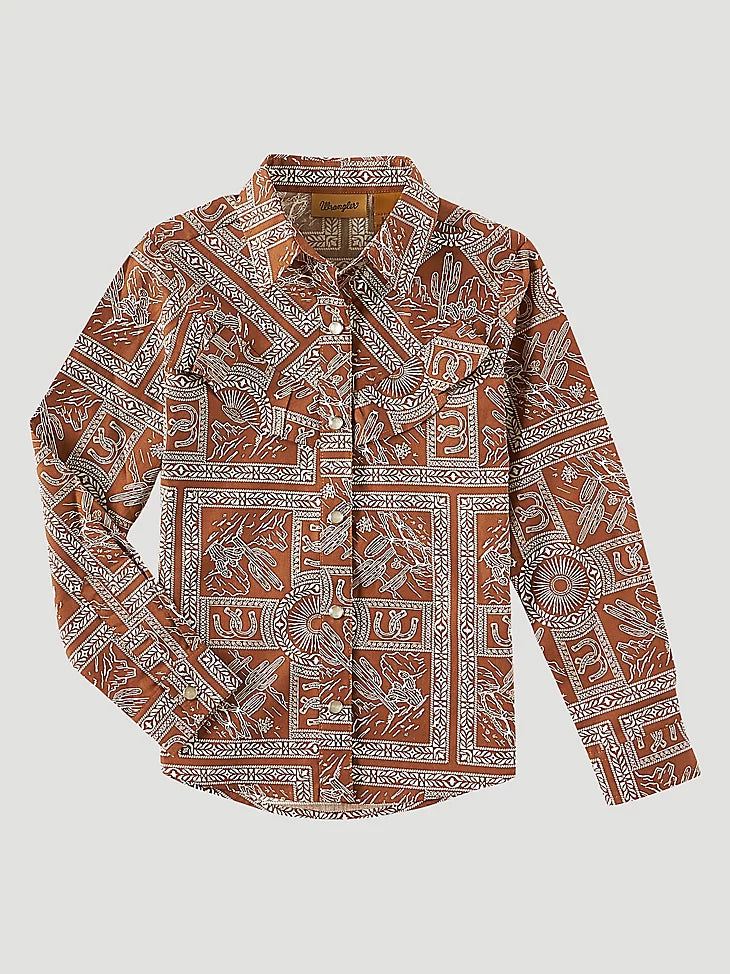 Ruffles Wrangler Girl's Snap Up