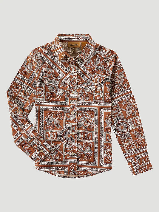 Ruffles Wrangler Girl's Snap Up