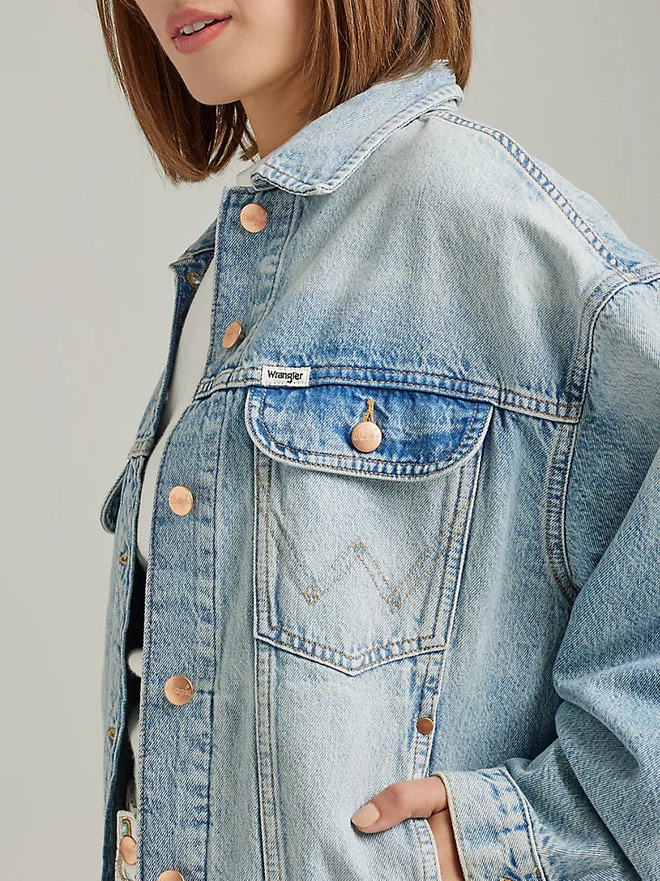 Wrangler Jumbo Trucker Jacket Sky 112334592