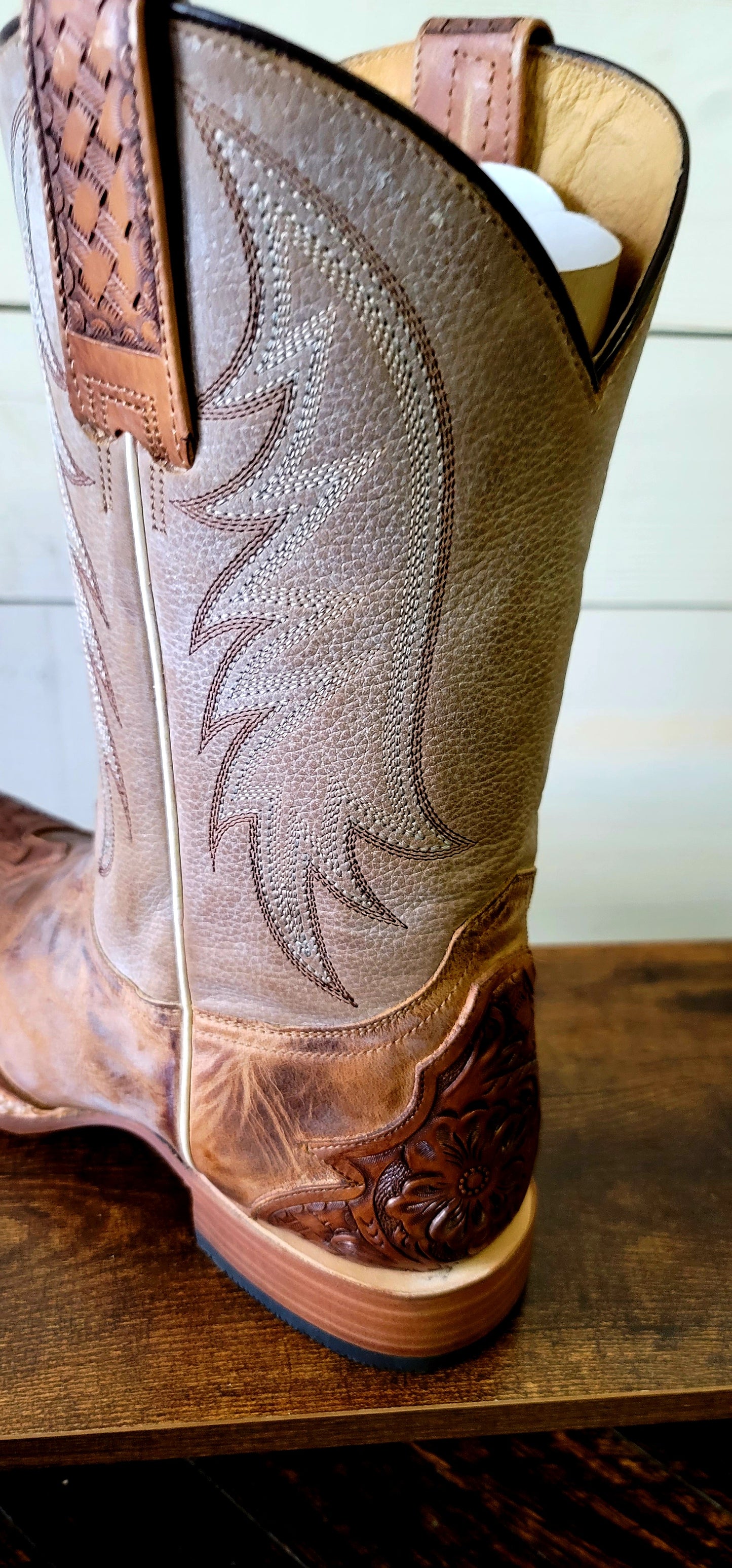 Stetson Diego Men's Handtooled Leather Boots