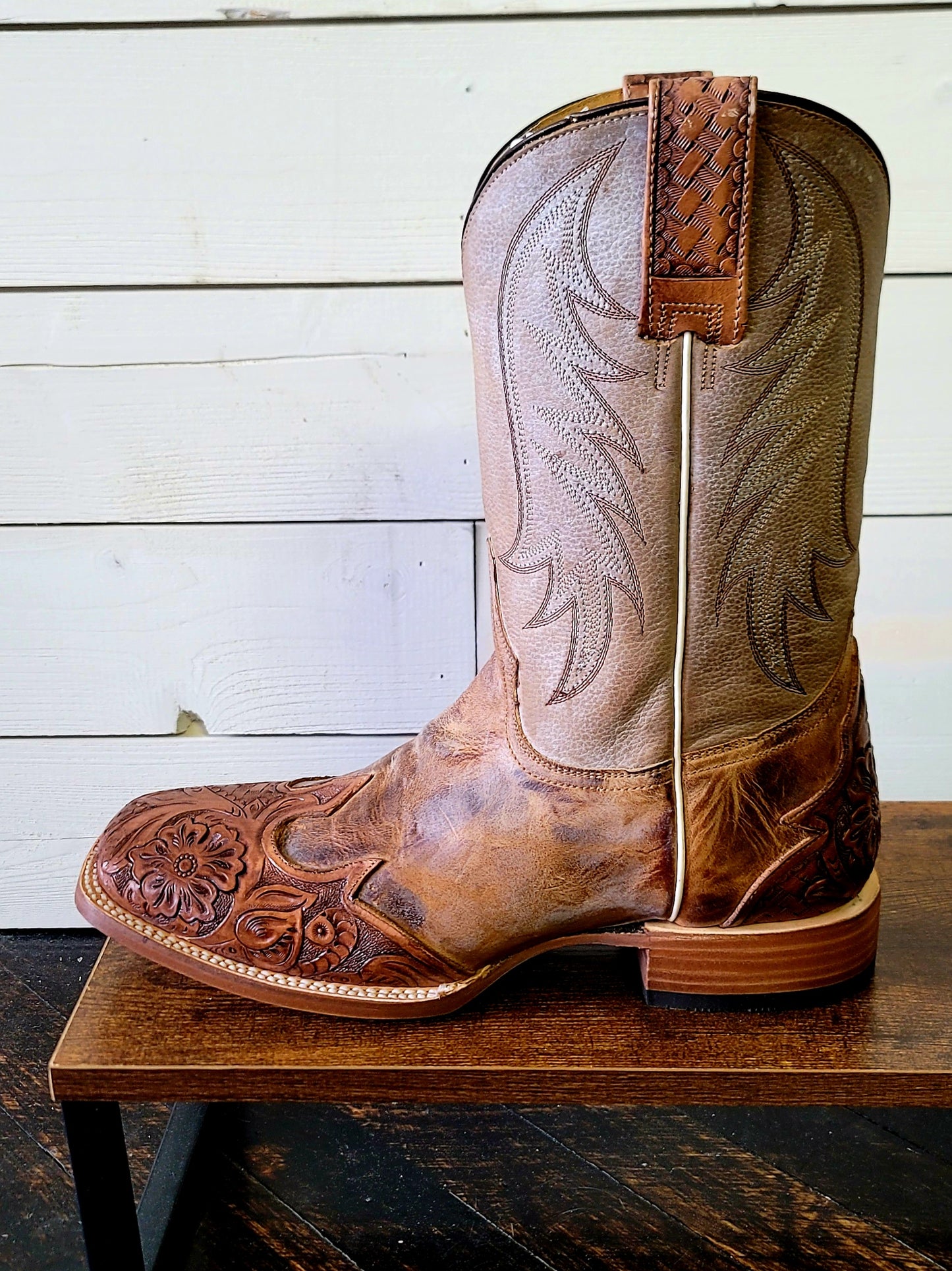 Stetson Diego Men's Handtooled Leather Boots