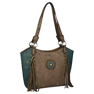 Long Fringed Turquoise Western Purse