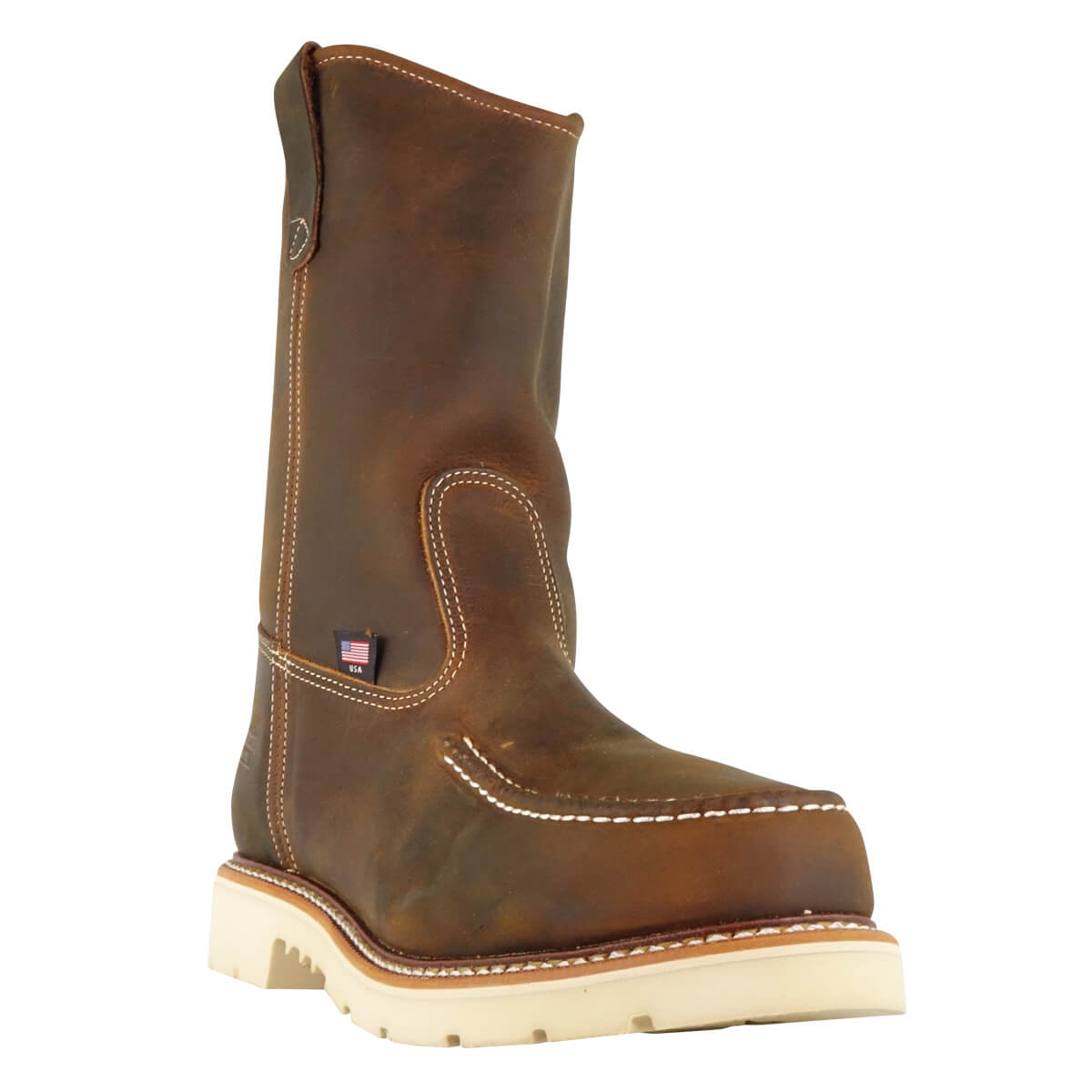 Thorogood 11" Trail Crazyhorse Moc Safety Toe Pull On Wellington