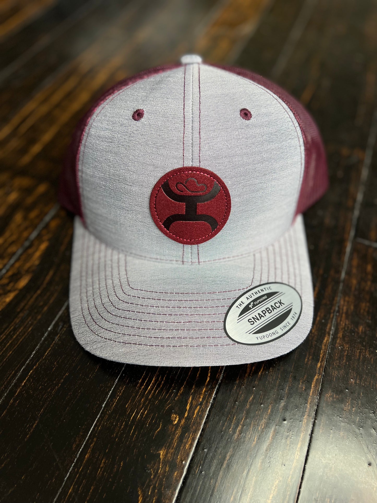 Hooey Blush Grey/Burgundy Hat