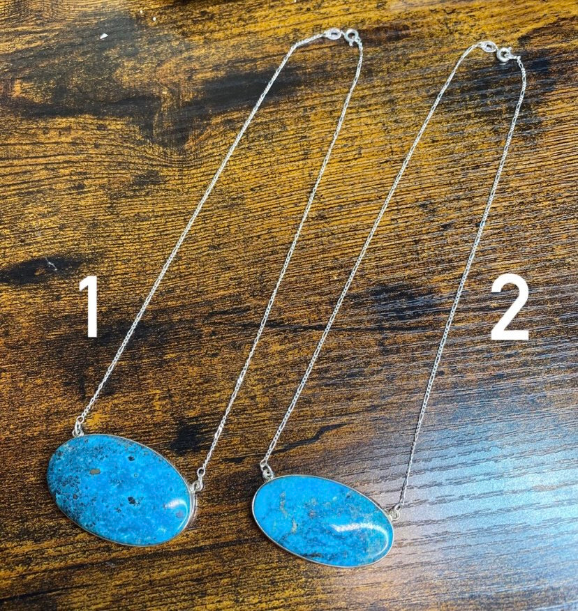 Cowgirl Oval authentic turquoise necklace