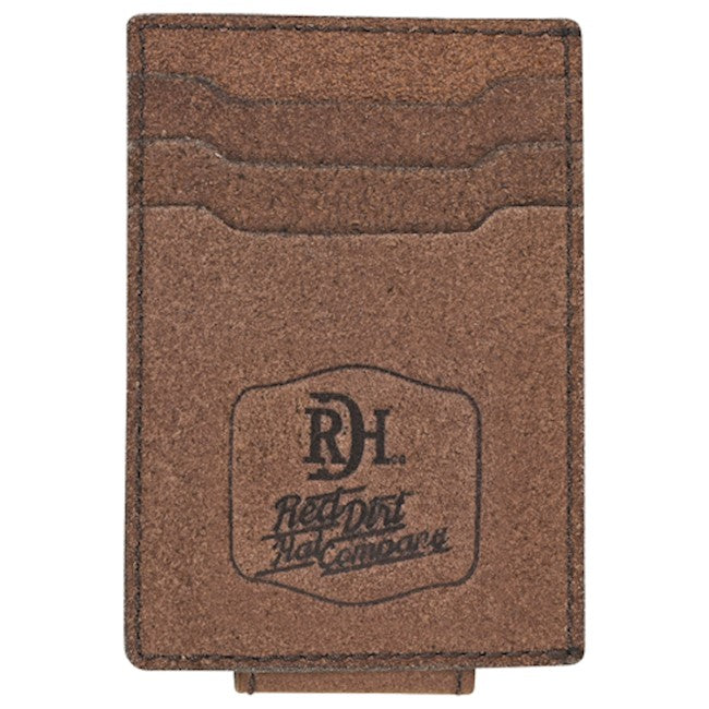 Red Dirt Hat Co Card Case Roughout Leather