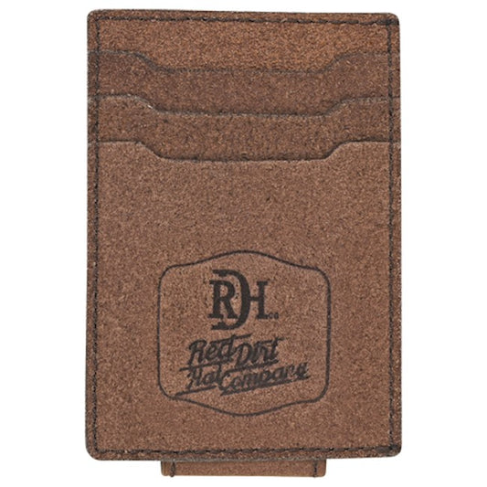 Red Dirt Hat Co Card Case Roughout Leather