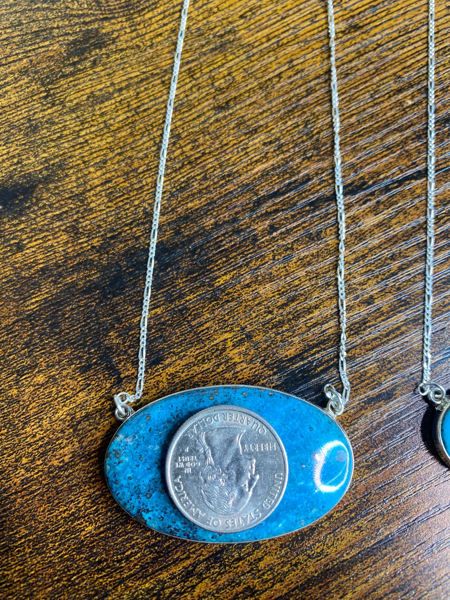 Cowgirl Oval authentic turquoise necklace