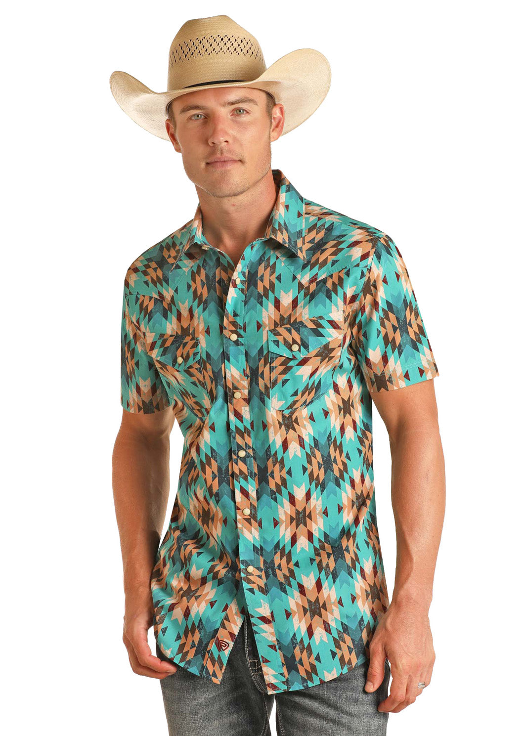 Ted Men's Short Sleeve Snap Up Shirt