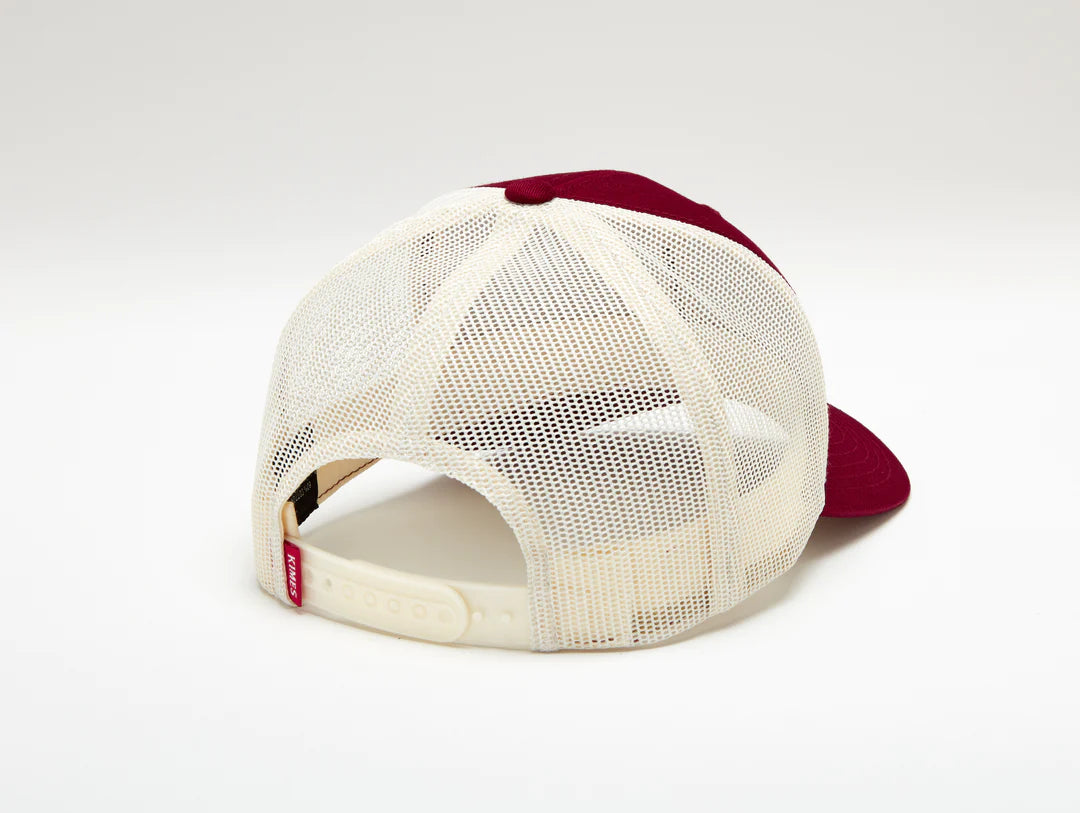 Kimes Ranch Box Seats Burgundy Trucker Cap
