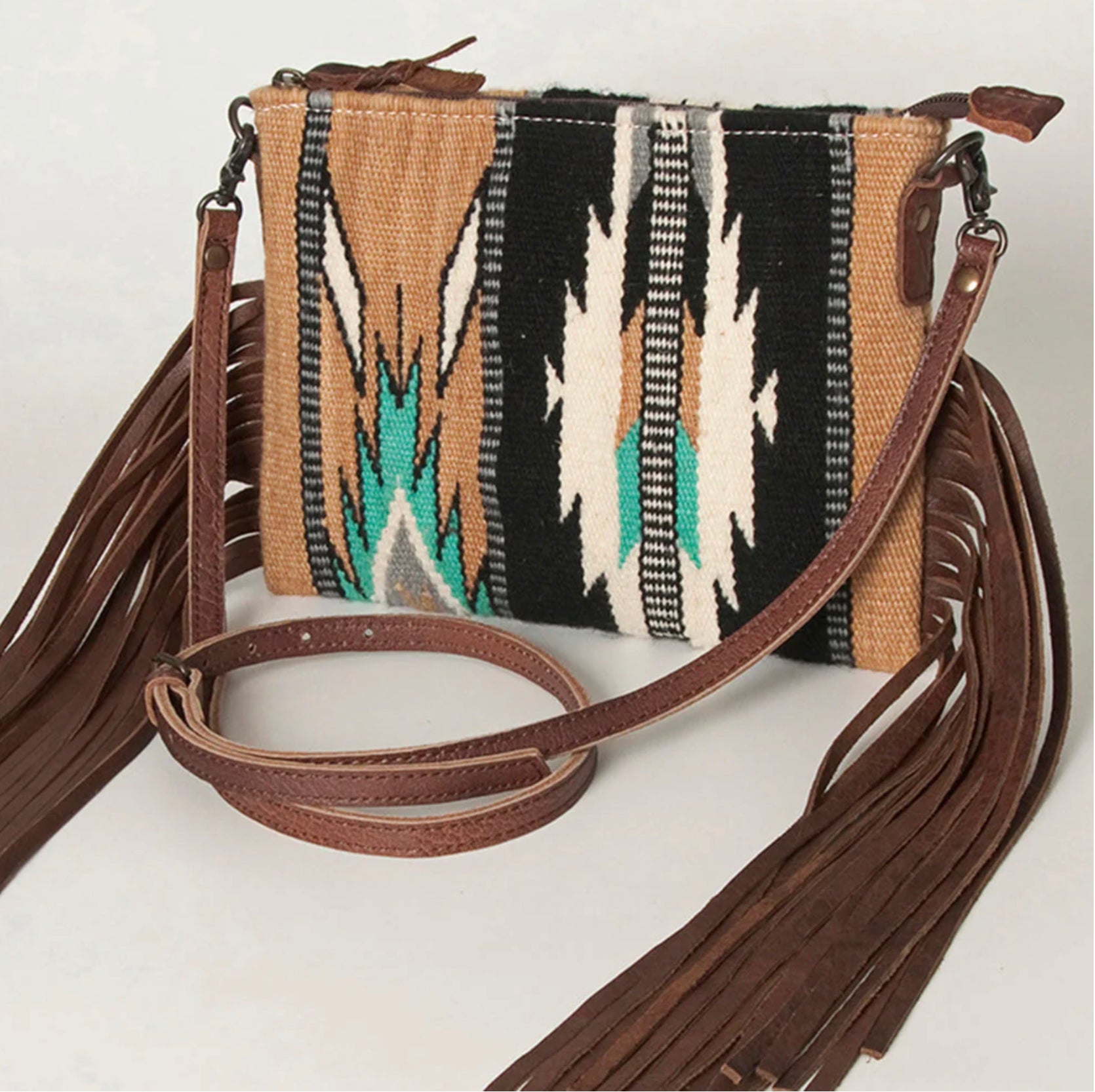 Native Cloth Fringe Bag