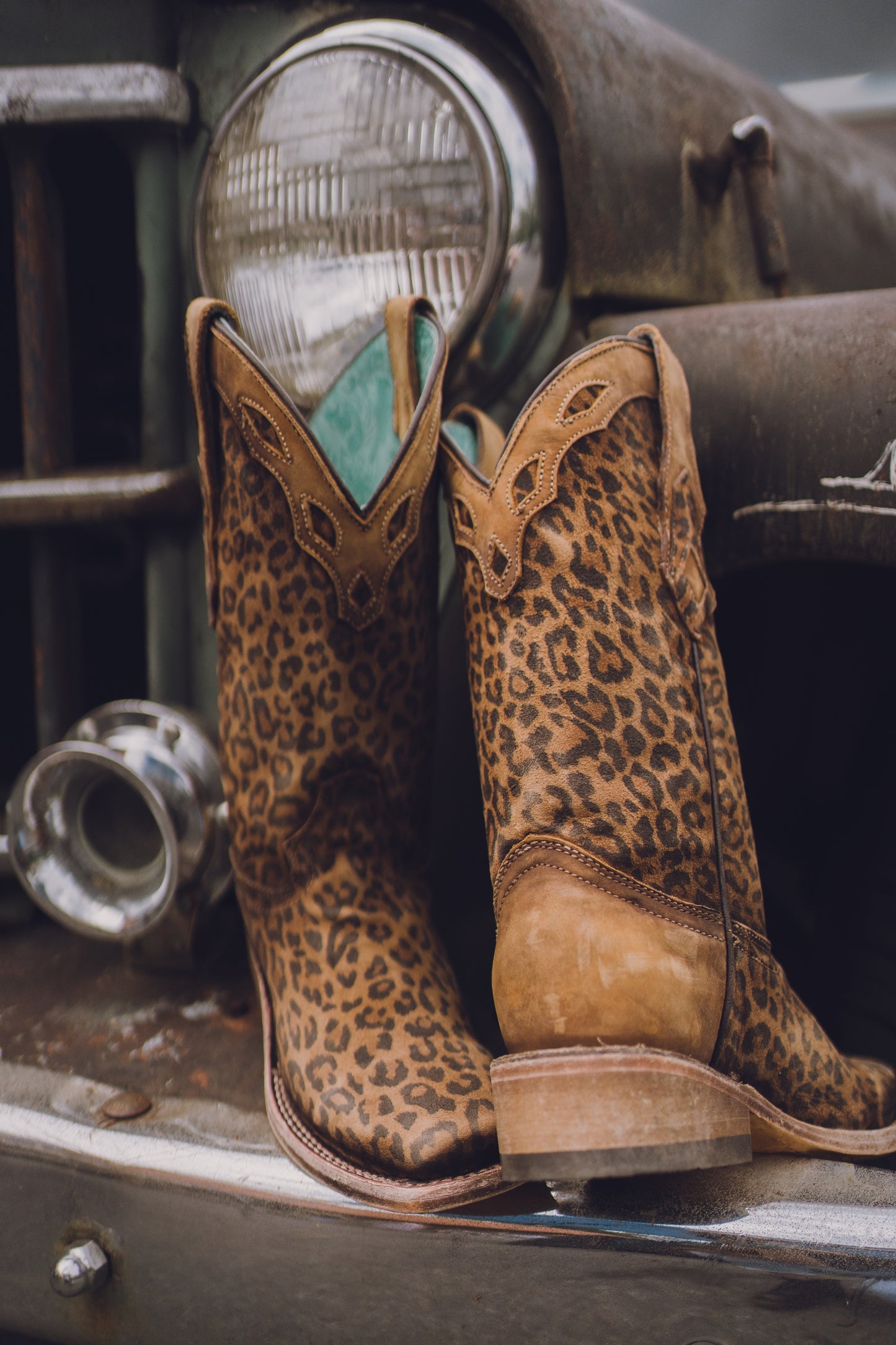 Corral Sanded Leopard Print Women Boots