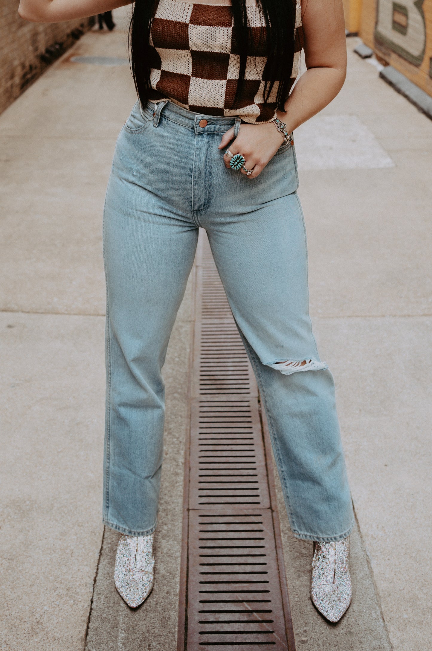 Final Sale ✨Wrangler Vintage Wild West Cropped Jean