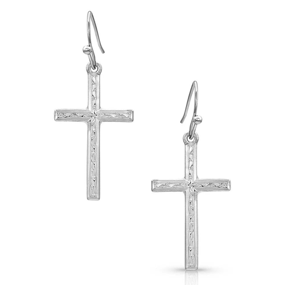 Gratitude Cross Earrings