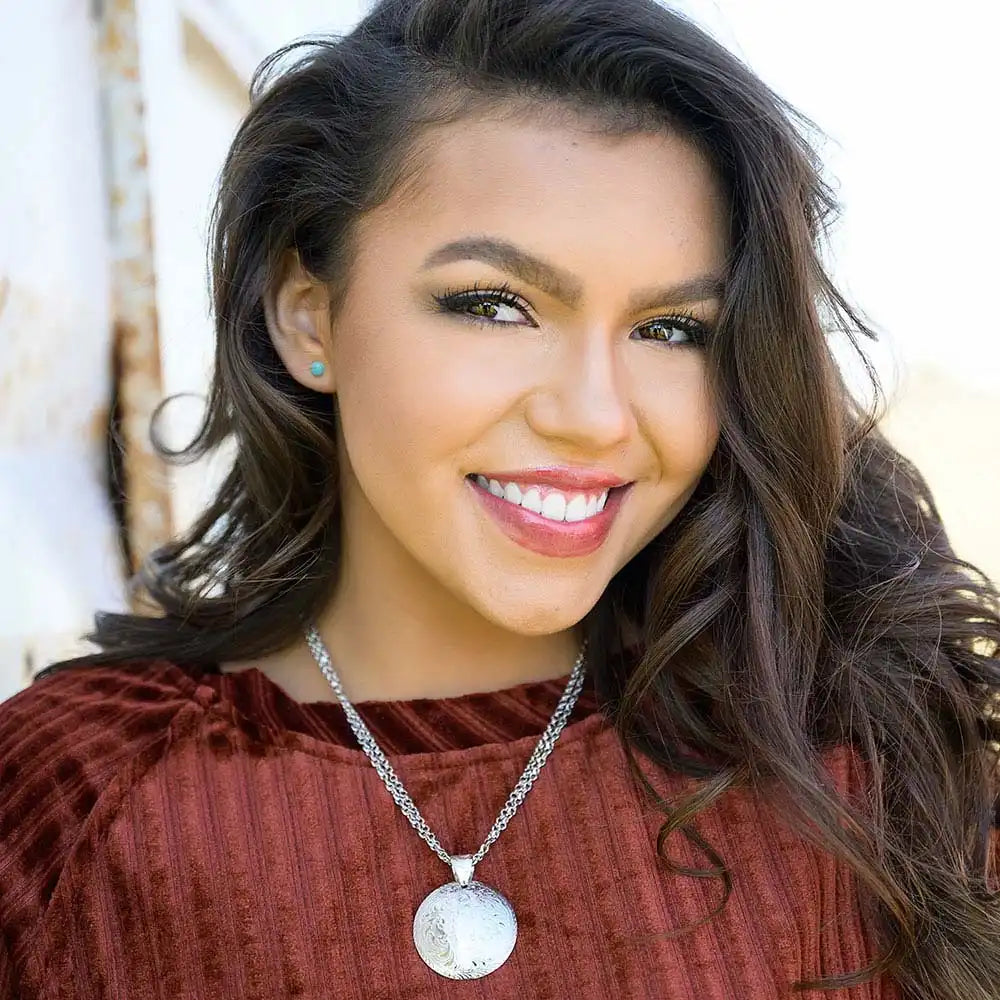 Two Way Concho Turquoise Post Earrings