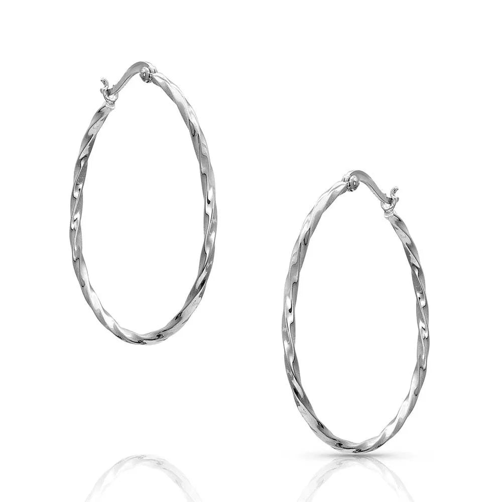Cut Rope Hoop Earrings
