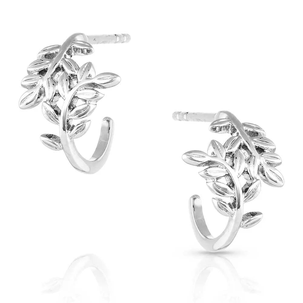 Bending Branches Tiny Hoop Earrings