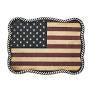 NOCONA rustic flag belt buckle