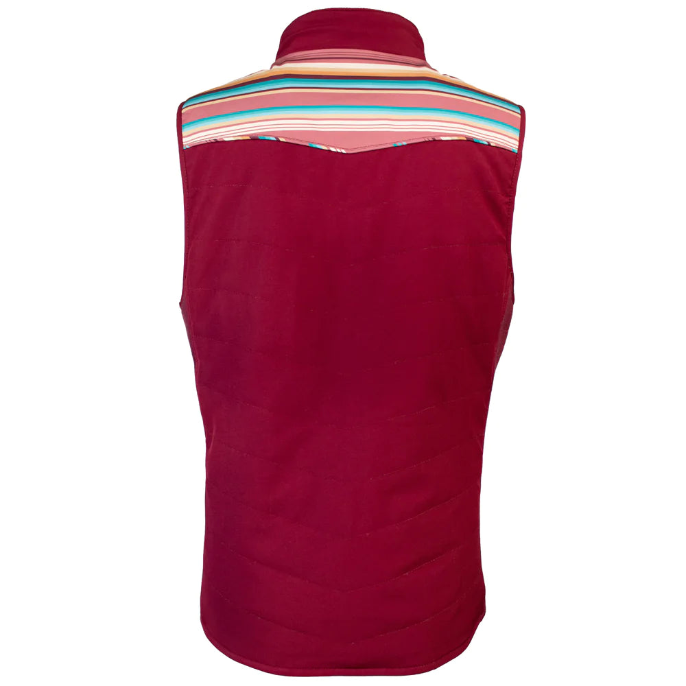 Sale ✨ Hooey Burgundy Serape Packable Vest