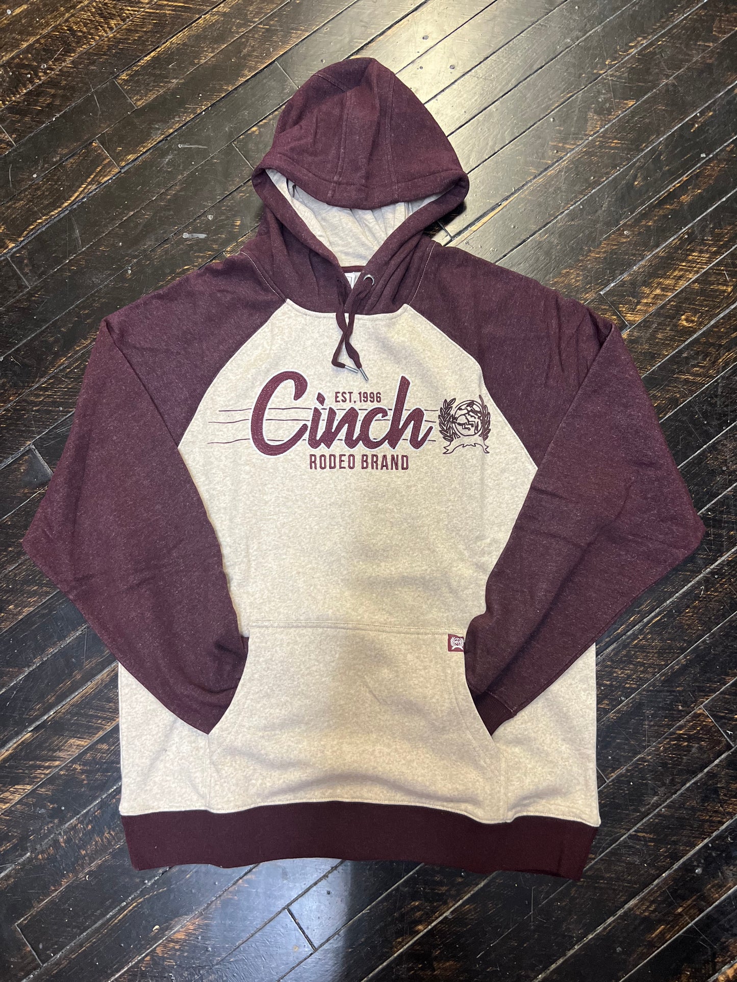 Sale ✨ Men’s Cinch Khaki and Burgundy Pull Over Hoodie