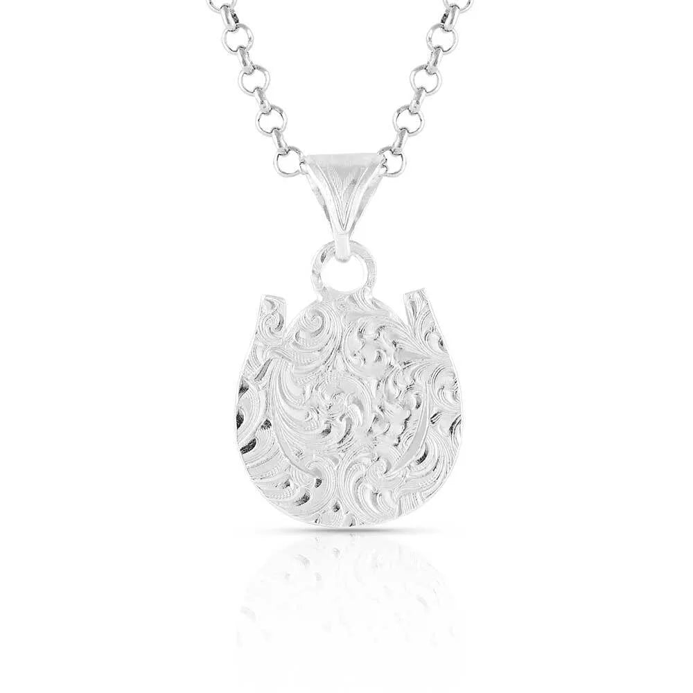 Set In Stone Gold & Turquoise Pendant Necklace Large