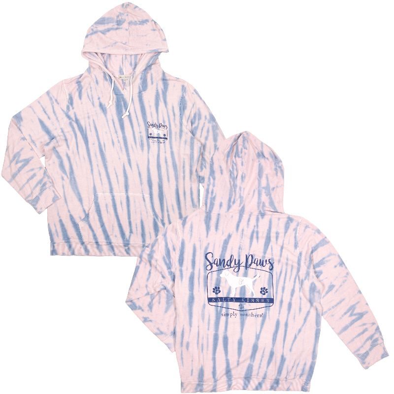 Simply Southern Super Soft Swirl Sandy Paws Women's Hoodie PP-0123-SUPERSOFT-HD-SWIRL