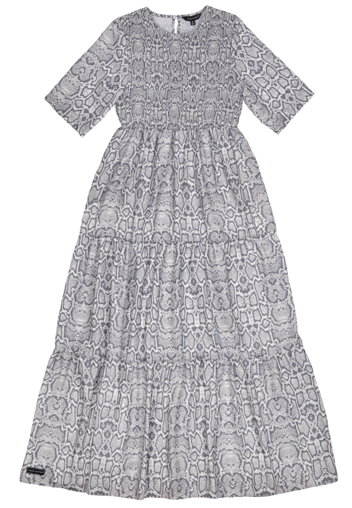 Shirred Dress Snake Women's Simply Southern