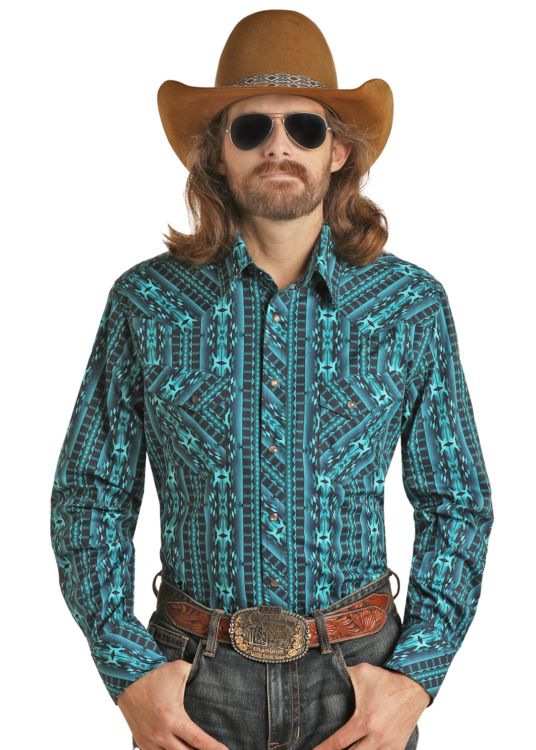 Final Sale ✨Peacock Men's Snap Up