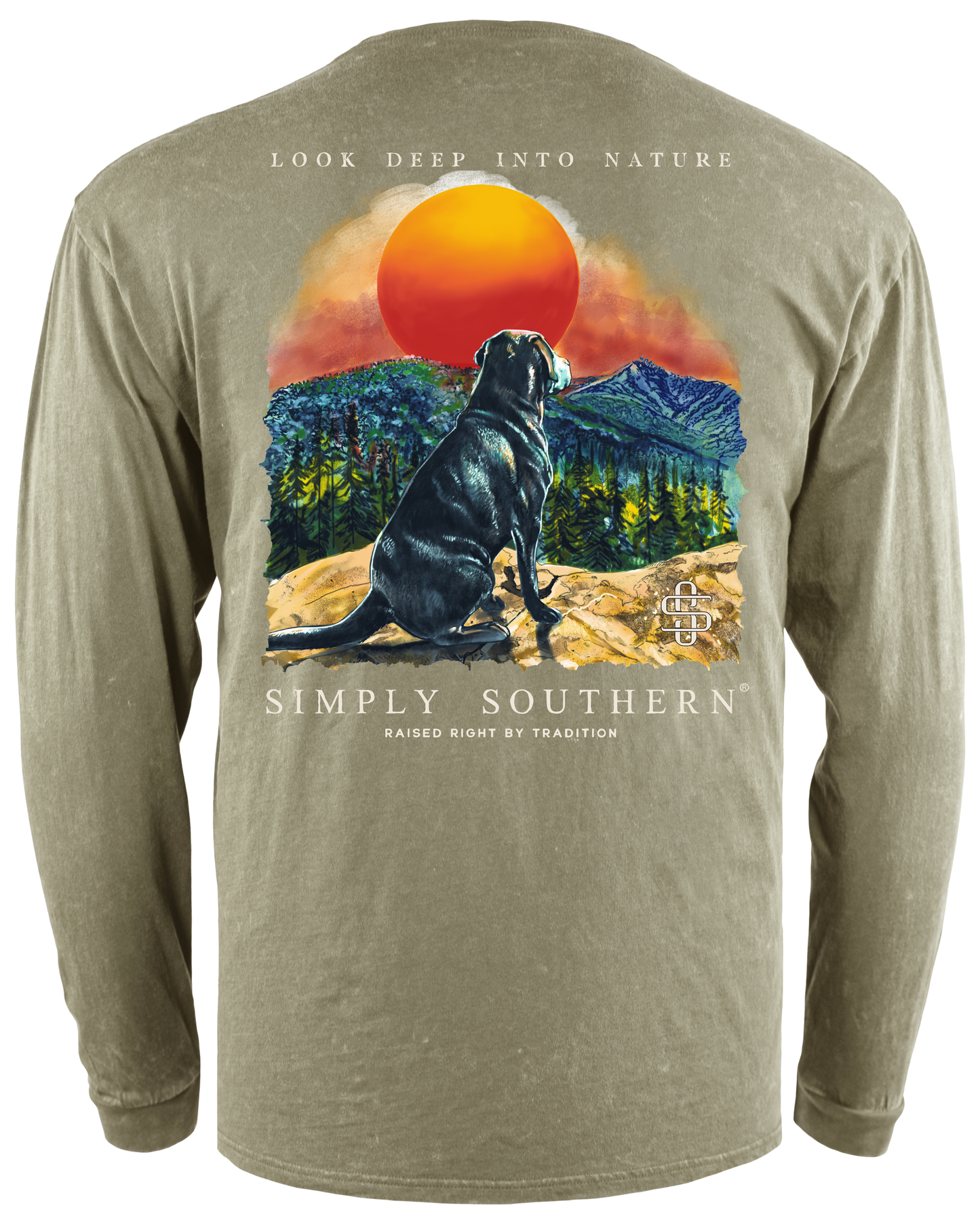 Final Sale✨ Sunset Dog Men's Long Sleeve Simply Southern