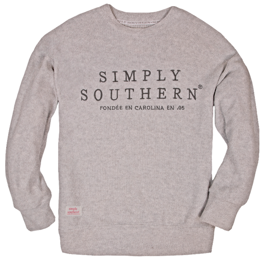 Final Sale  ✨Simply Southern Terry Crew Grey