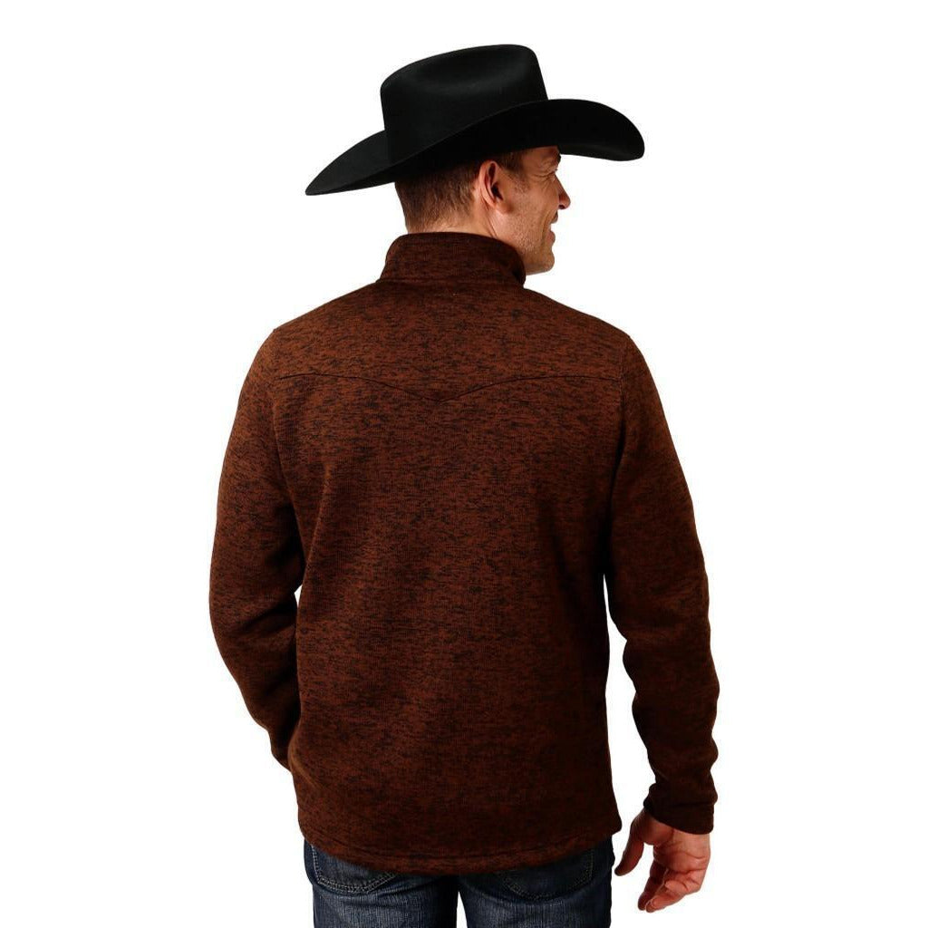 Stetson Western Sweatshirt Mens Button Brown 11-014-0120-7033