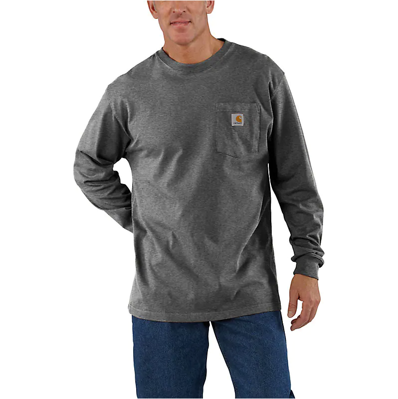 Carhartt Heavyweight Long Sleeve Pocket T-Shirt Carbon